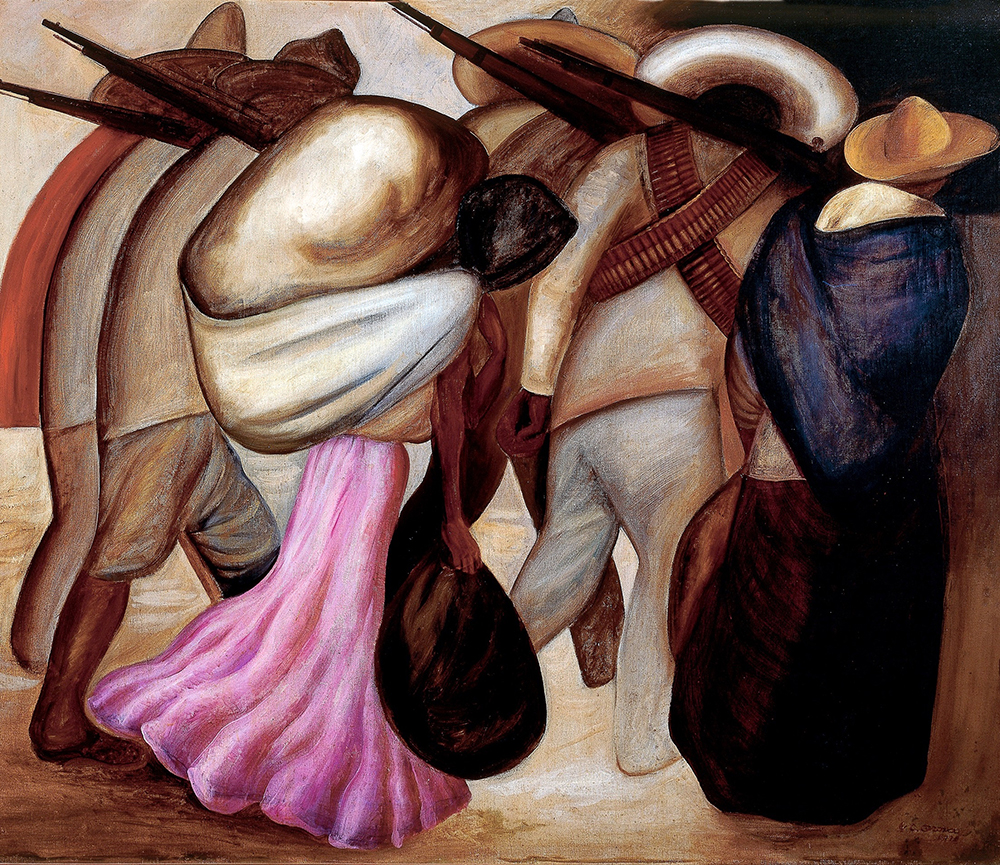 “The ‘Soldaderas’ (Las soldaderas),” José Clemente Orozco, 1926, oil on canvas, 31 by 37 1/2 inches overall; Mexico, INBA, collection Museo de Arte Moderno. © 2017, Artists Rights Society (ARS), New York / SOMAAP, Mexico City.