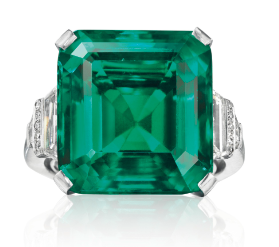 emerald & diamond ring