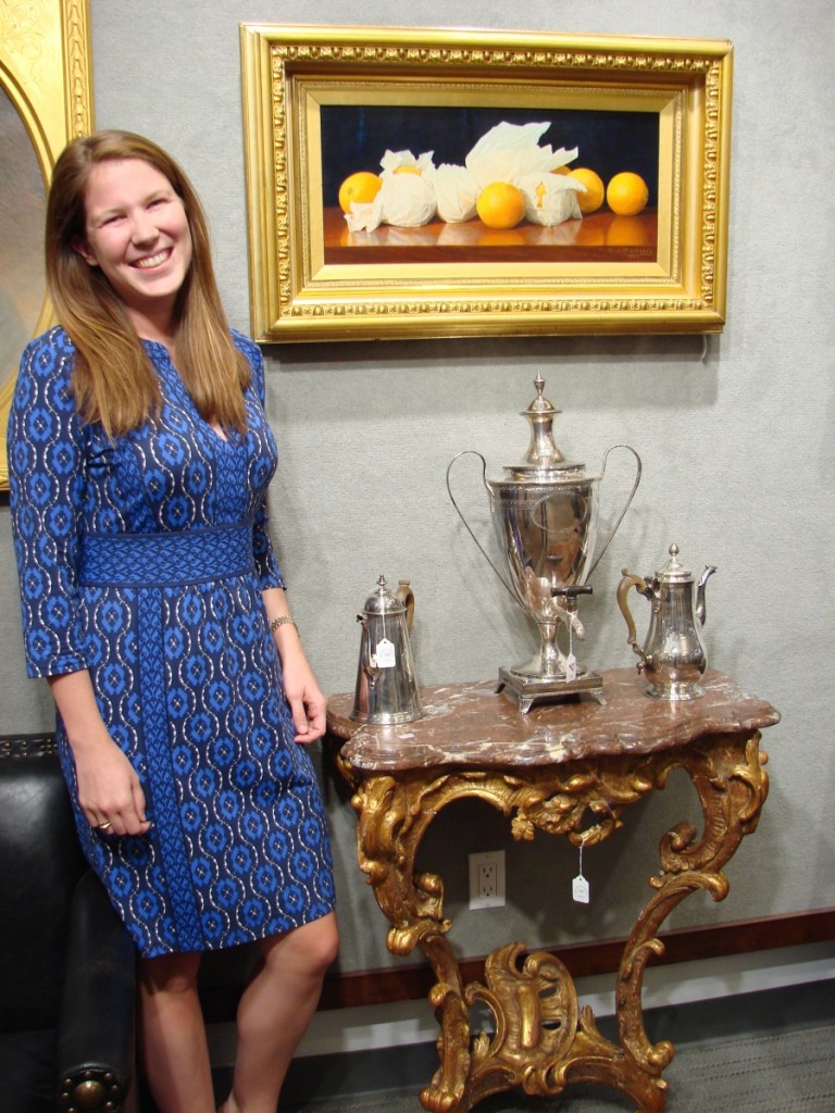 Georgina Winthrop, Grogan’s gallery manager and fine arts specialist, has been working for the company since graduating from Harvard with a bachelor’s degree in art history in 2014.
