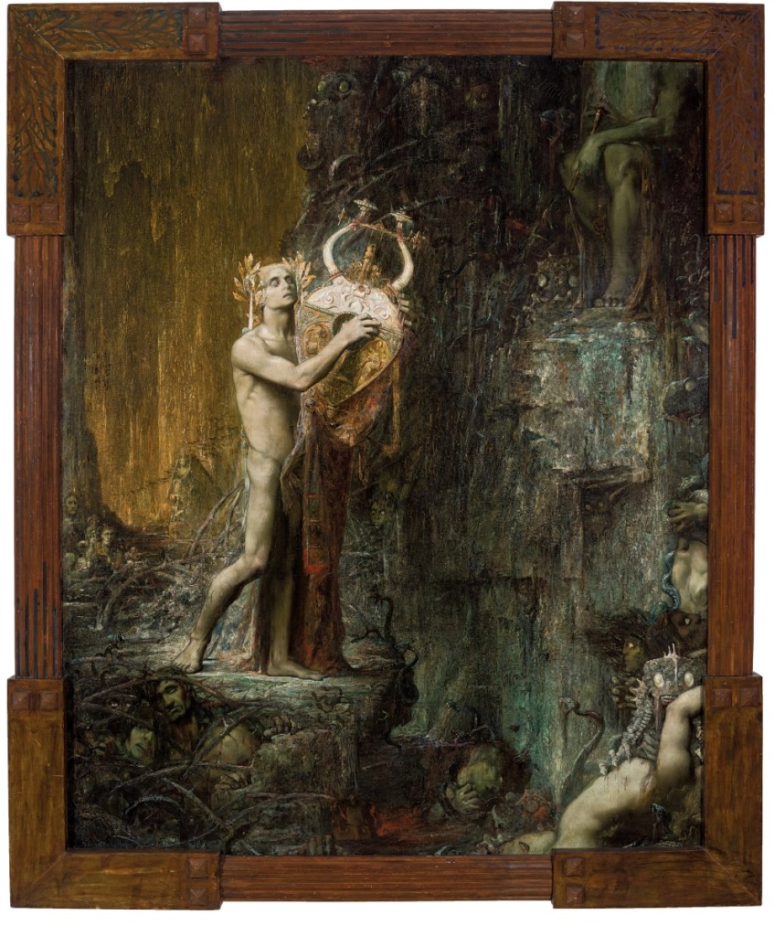 “Orpheus in Hades (Orphée)” by Pierre Amédée Marcel-Béronneau, 1897, oil on canvas, Musée des Beaux-Arts, Marseille. Photo ©Claude Almodovar/Collection du Musée des Beaux-Arts, Marseille.