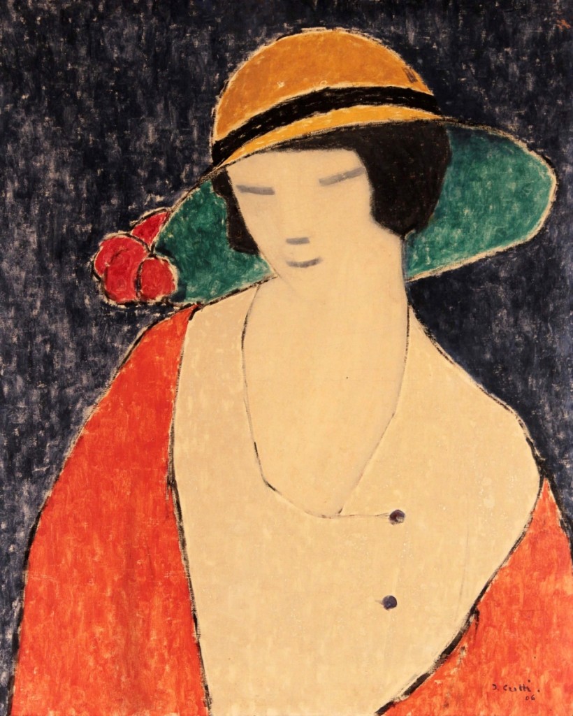 Jean Crotti 1878-1958 Woman in Hat crop