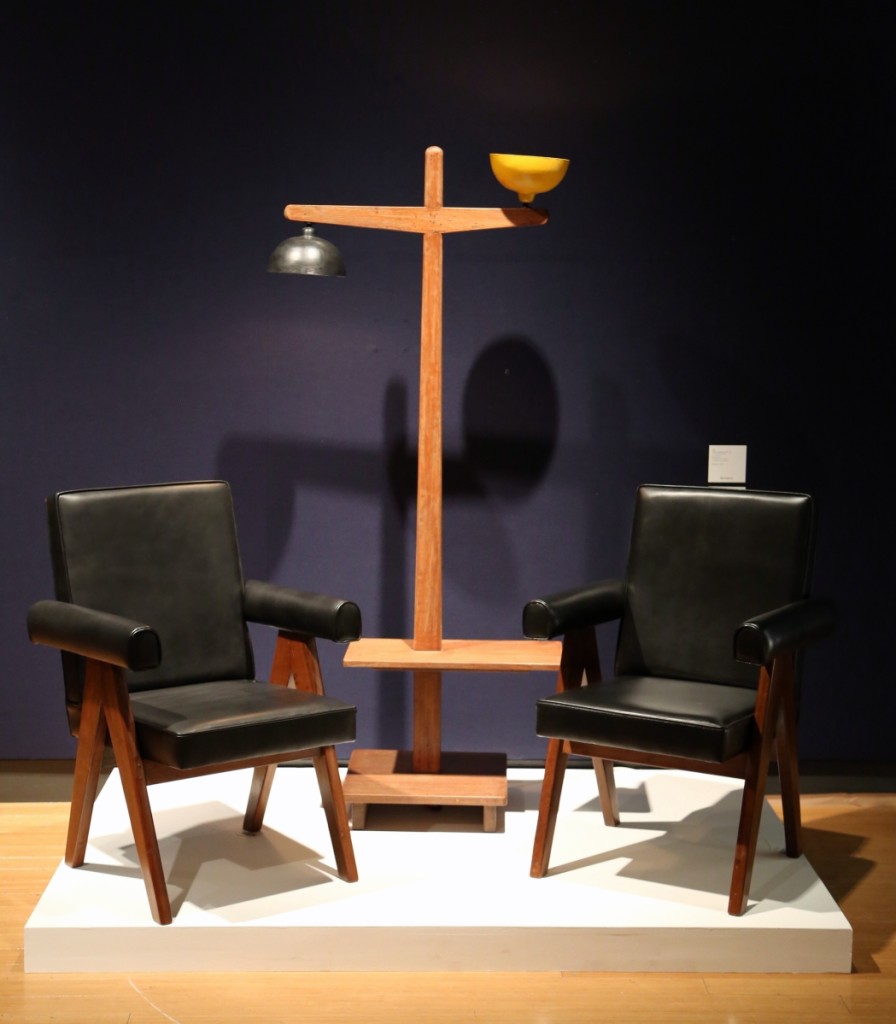 The floor lamp at middle here, “Standard Lamp,” was from a private residence in Chandigarh and the design was a cooperative effort from Le Corbusier and Pierre Jeanneret. A truly terrific form, the piece went for $13,750.