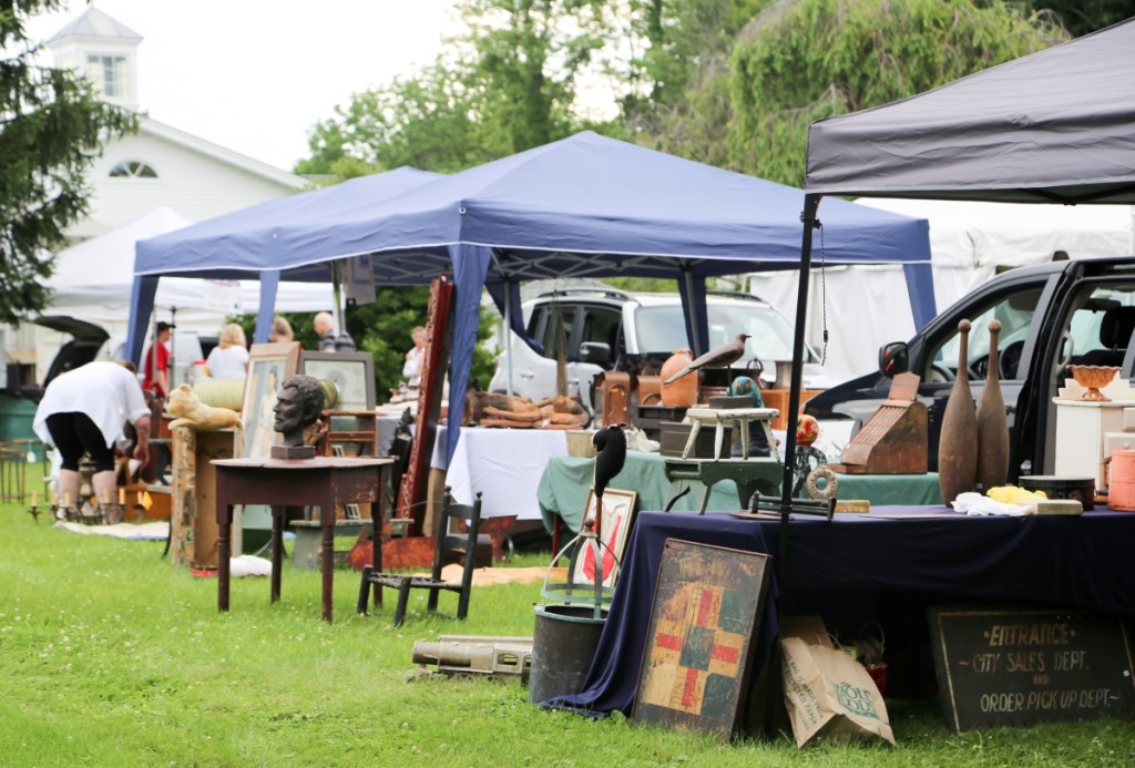 A wide array of antiques greeted visitors to the show. Everything from sculpture to primitives, ceramics, furniture and folk art were on hand.