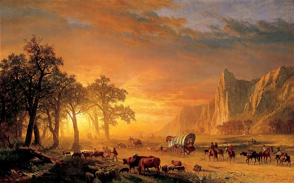 “Emigrants Crossing the Plains” by Albert Bierstadt (1830–1902), 1867. Oil on canvas, 60 by 96 inches. National Cowboy & Western Heritage Museum