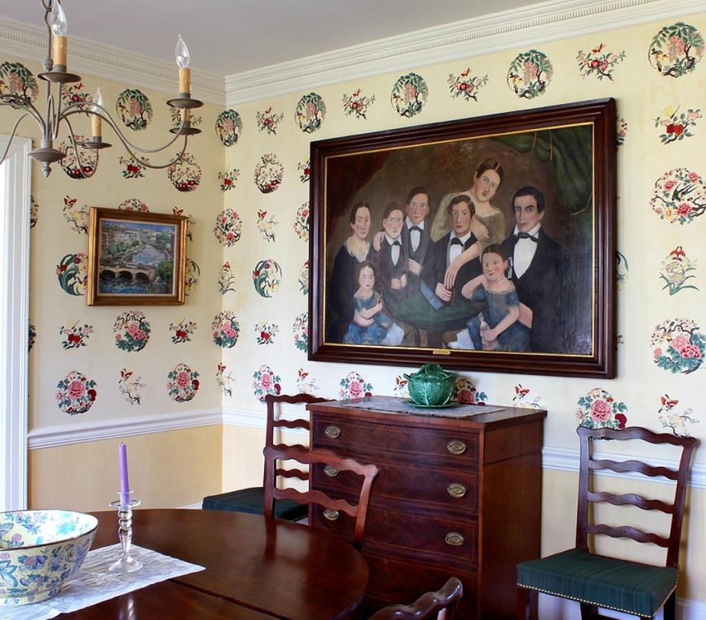 Formerly in the collection of Colonel Edgar and Bernice Chrysler Garbisch, the large portrait of a family of eight hung in the Alexanders’ dining room.