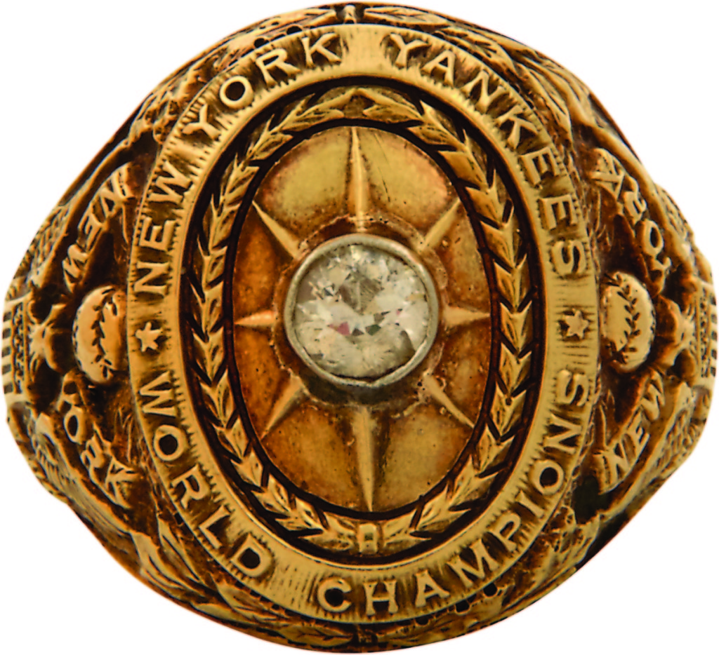 Babe Ruth’s 1927 World Series championship ring won with the New York Yankees brought $2,093,926. The ring came out of the collection of actor Charlie Sheen, and before him, Barry Halper.