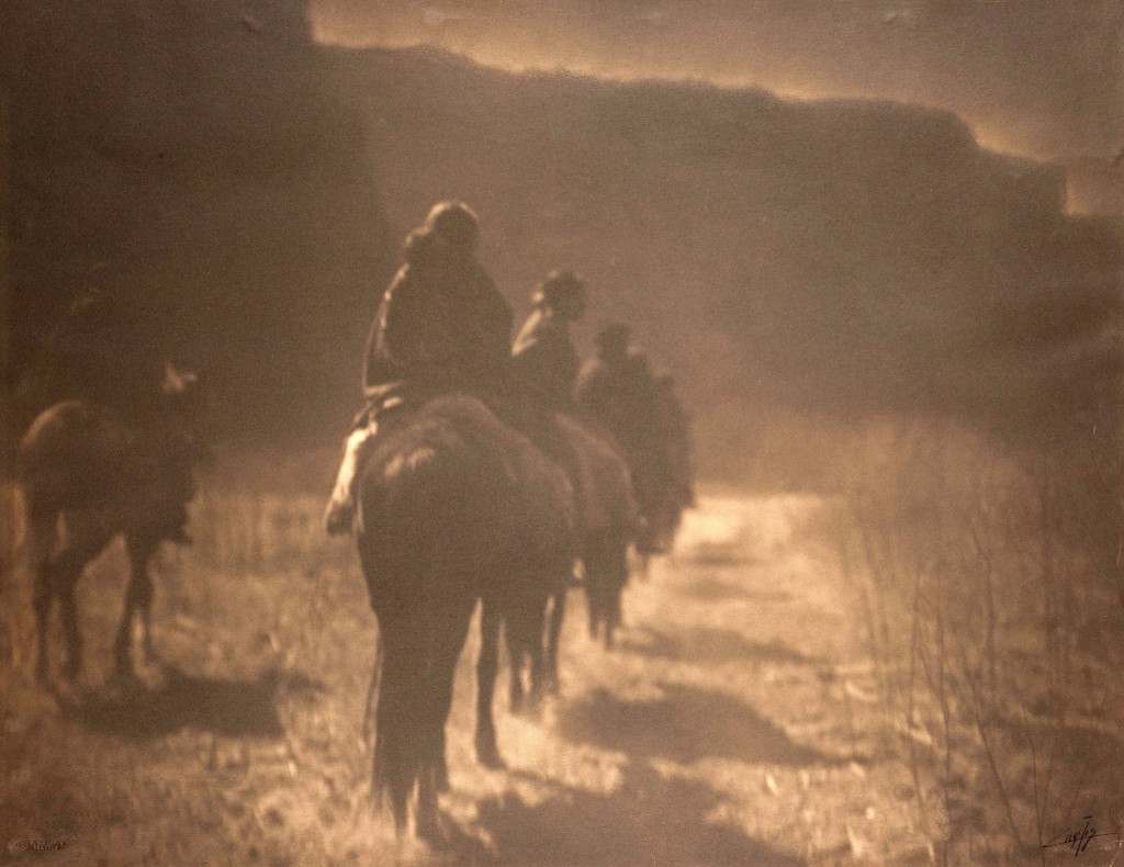 “The Vanishing Race — Navaho” by Edward S. Curtis (1868–1952), 1904. Platinum print, 16 by 20¾ inches. Denver Art Museum