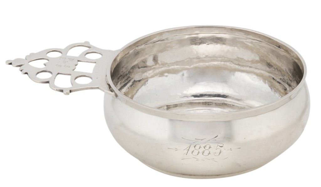 Silver porringer by John Hastier, circa 1750, Museum of the City of New York, anonymous gift.