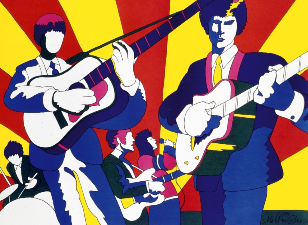 “The Sound is WOR-FM 98.7 (detail),” by Milton Glaser (b 1929), 1966, offset lithograph, MMFA, Liliane and David M. Stewart Collection. —MMFA, Christine Guest photo