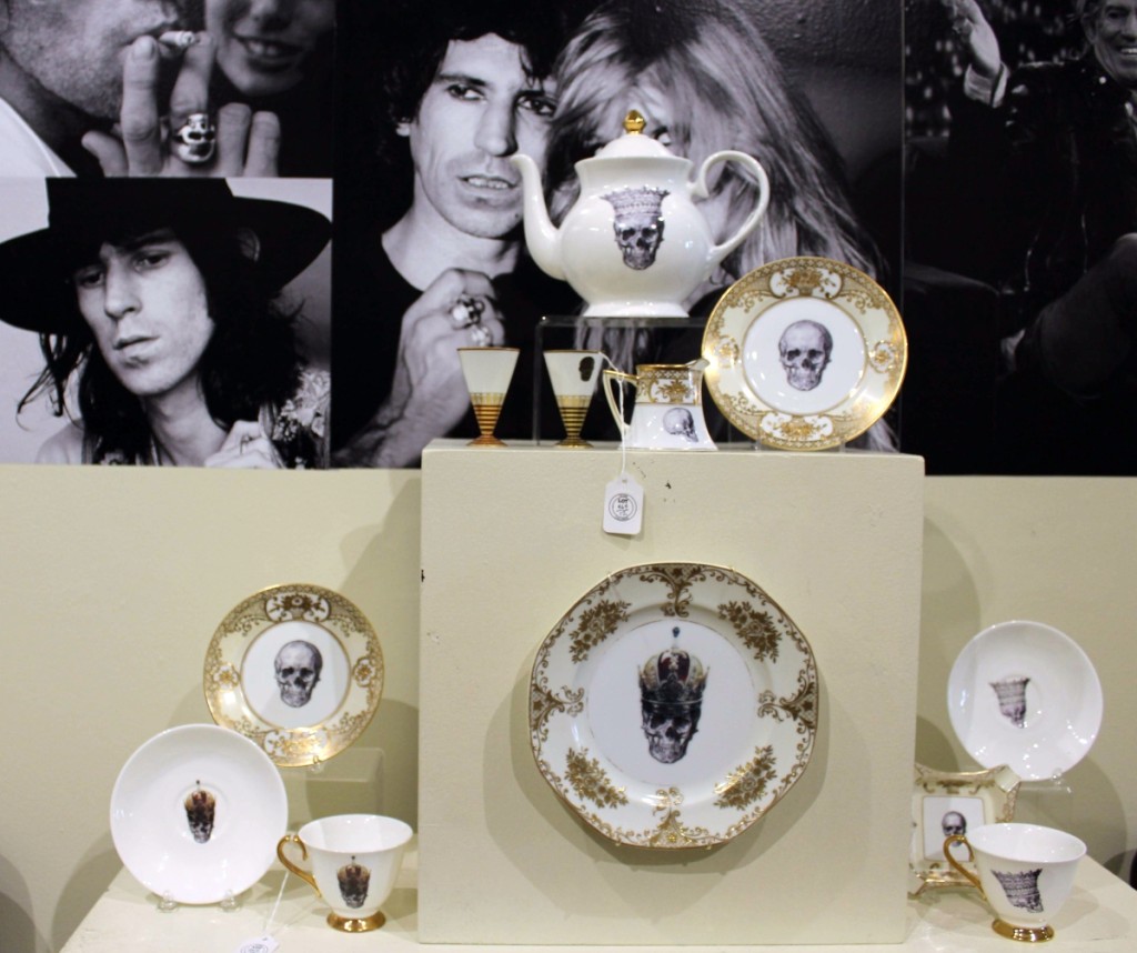 While most of the 120 or so lots in the Richards collection were not unlike items one might find at a Greenwich, Conn., estate sale, this skull-decorated tea service by Melody Rose had a definite rocker personality.