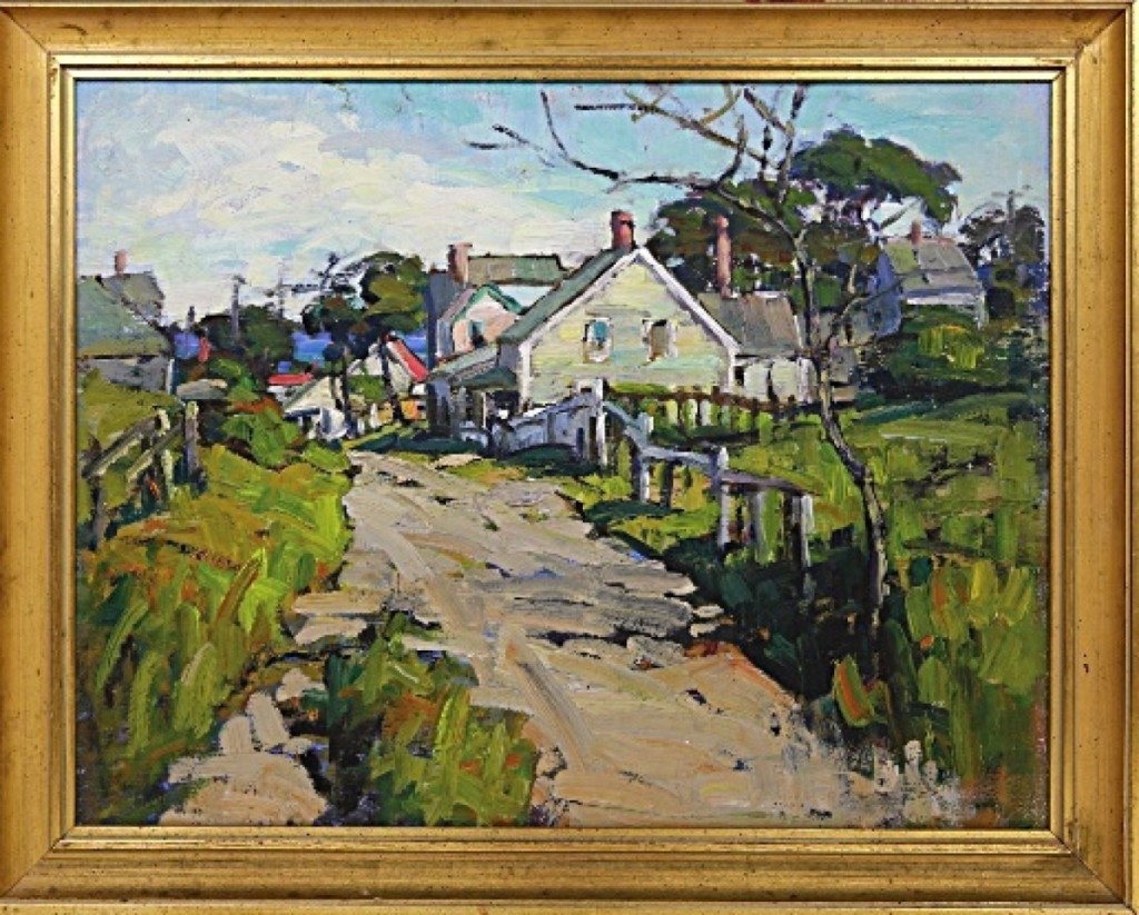 Anne Ramsdell Congdon was represented in the sale with three paintings, and the top-selling one of the group was this major Nantucket scene that fetched $78,000.