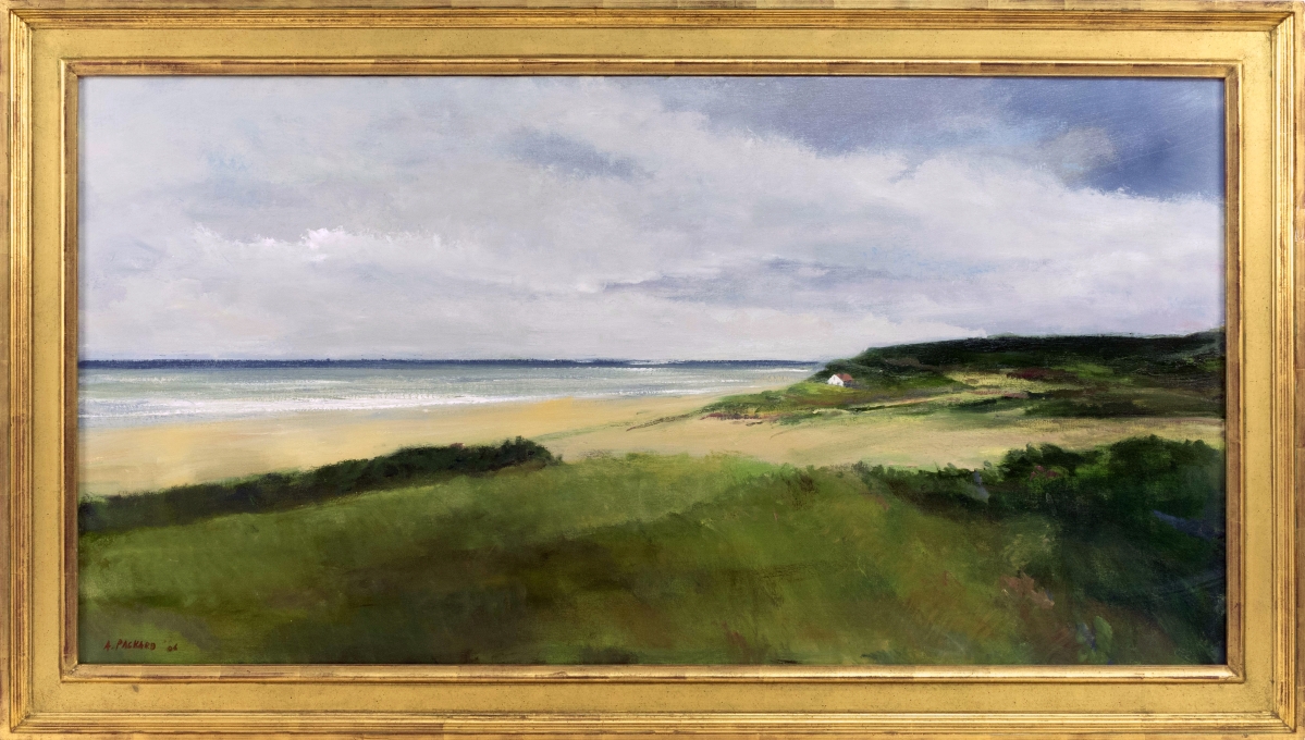 “Truro Beach,” a 24-by-48-inch oil on canvas by contemporary Provincetown painter Anne Packard, sold for $21,600, also besting the artist’s previous auction record of $19,200, set at Eldred’s last spring.