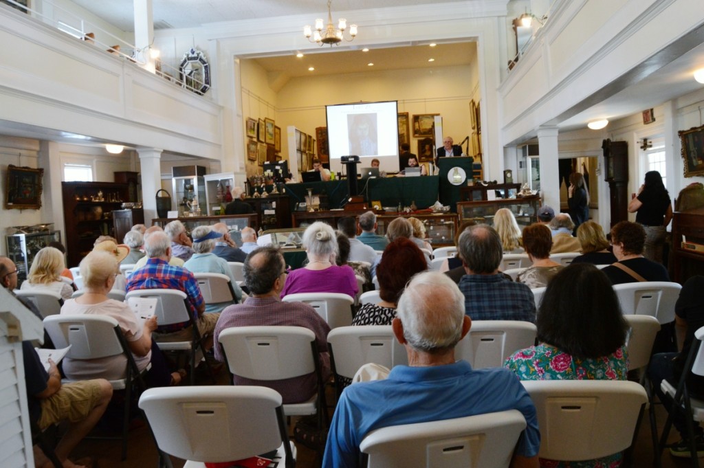 People came and went during the day for the auction but the morning started off with an in-house audience of about 30 people.