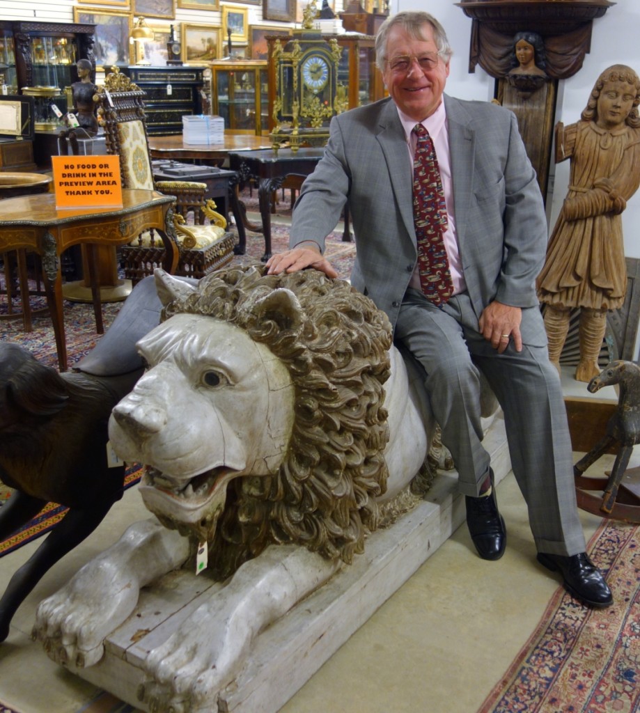 “He has become a good friend,” Jim Julia said of this large lion that was sold on Thursday.
