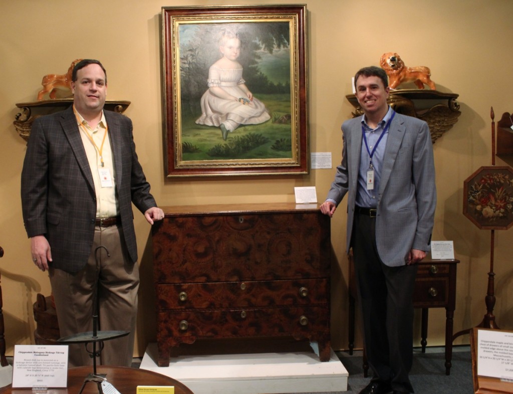 Ryan Fox, left, and J.R. Cordrey of Stiles House Antiques, Woodbury, Conn.