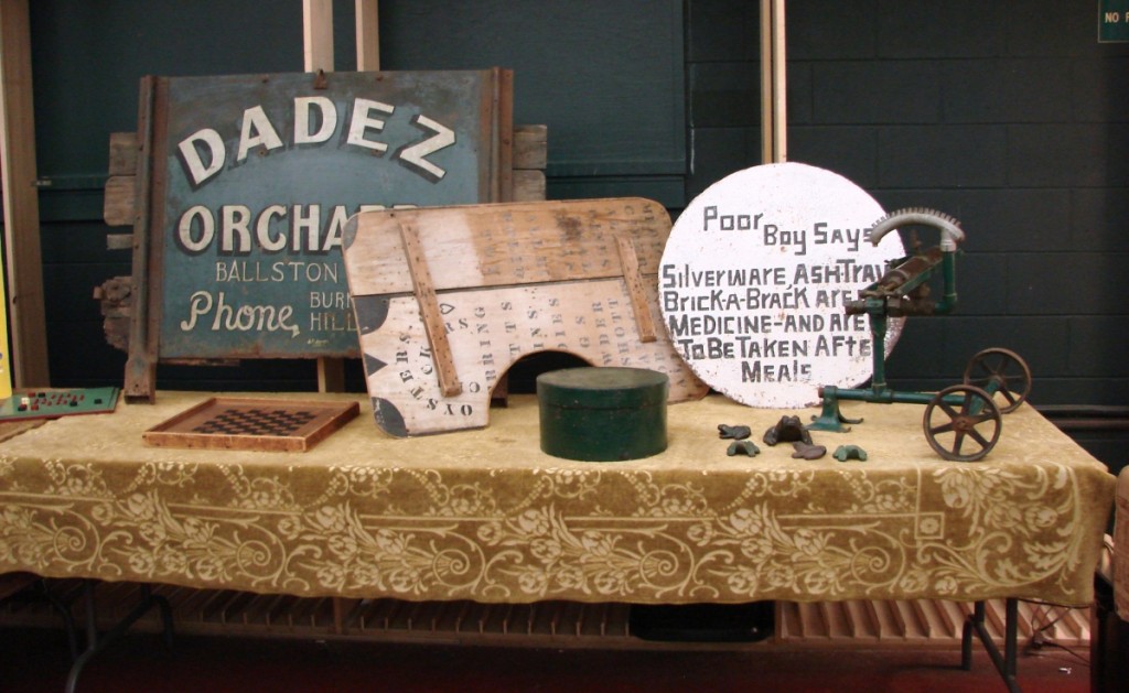 Robert Sherwood, Cambridge, N.Y., had a variety of trade signs. This was his third year at the show.