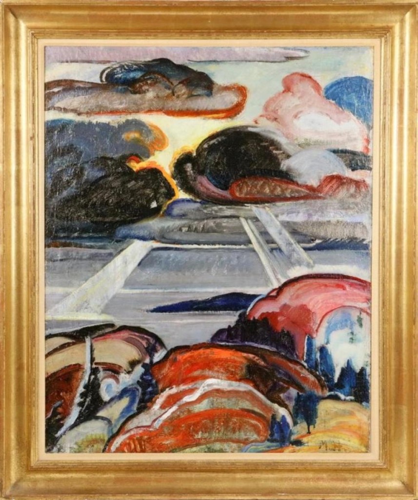 As expected, “Landscape” by Marsden Hartley was the highest-priced item of the three-day sale, realizing $169,650. It had been purchased, circa 1950, by Lee Ault, publisher of Art in America, from Edith Gregor Halpert’s Downtown Gallery and had remained in the Ault family until now.