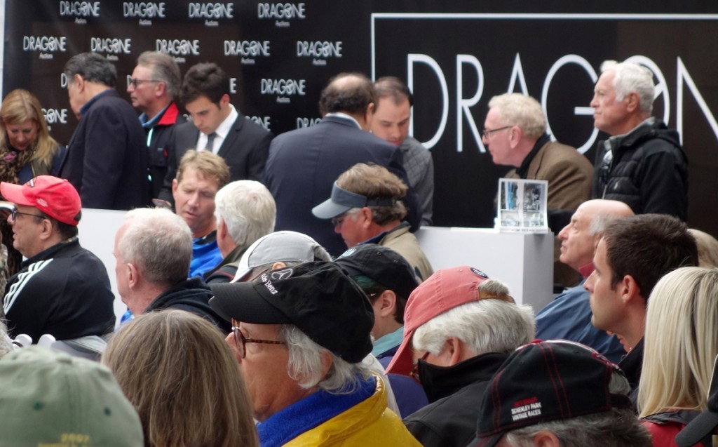 A very busy section of the auction tent, the phone bids area.