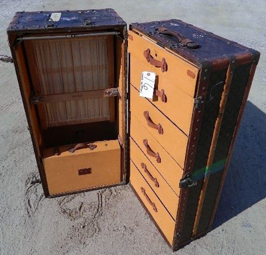 The highest priced item in the sale was a large Louis Vuitton wardrobe trunk. It realized $11,500.