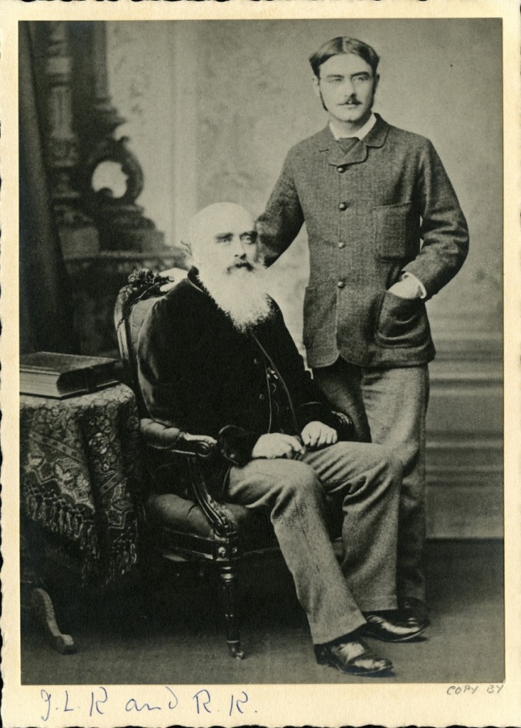 Until this exhibition, which premiered at the V&A earlier this year, most people knew little to nothing about Rudyard Kipling’s highly accomplished father. “John Lockwood Kipling and Rudyard Kipling,” 1882. Albumen print. Kipling Papers–Wimpole Archive, University of Sussex Special Collections at The Keep.