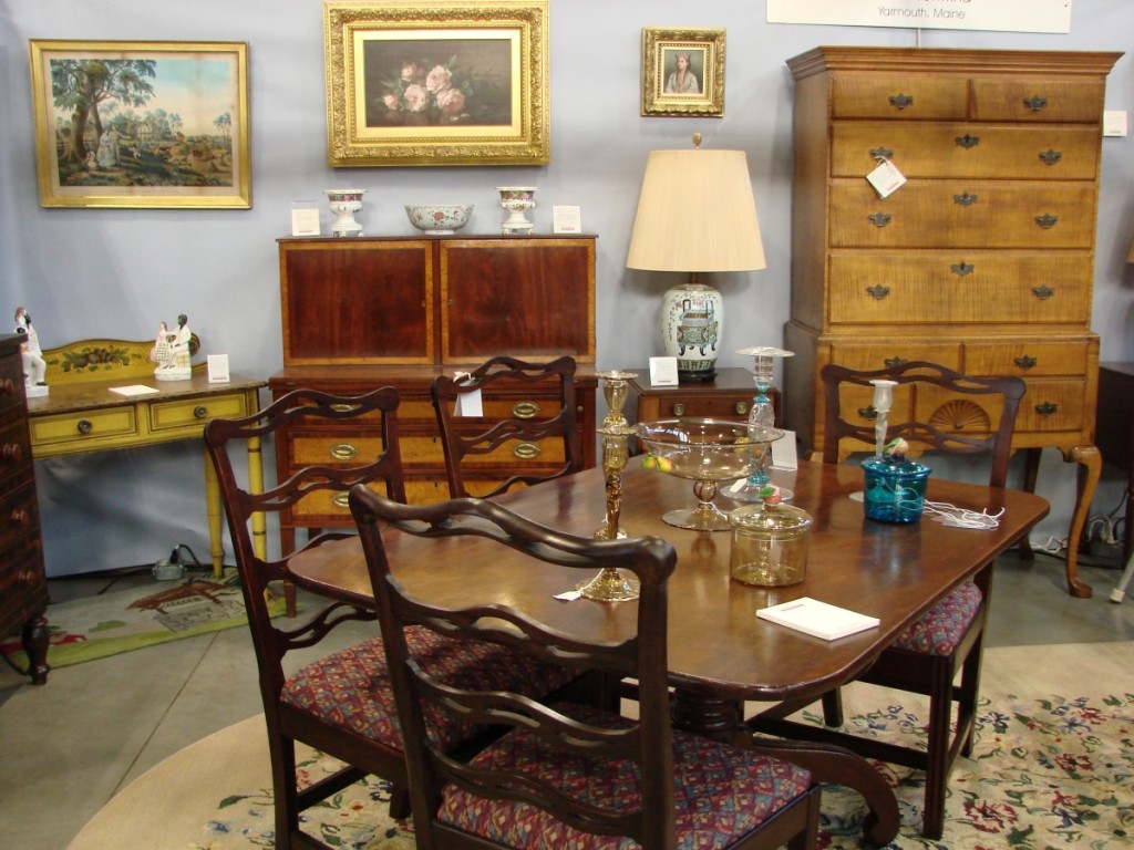 Bill Schwind, Yarmouth, Maine, brought a selection of Eighteenth and Nineteenth Century American furniture, early glass and ceramics.