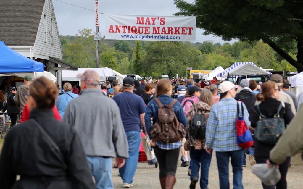 “At May’s, everyone’s an early buyer” reads the slogan of May’s Antique Market, one of the oldest shows at Brimfield. Since 1977, a unique policy has guided the show’s allure, prohibiting dealers from setting up until the opening bell. This ensures that the best merchandise is available to everyone who stood waiting in line.