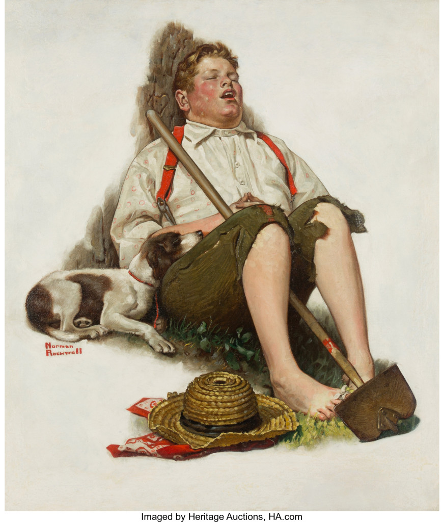 Norman Rockwell (American, 1894-1978) Lazybones, The Saturday Evening Po...