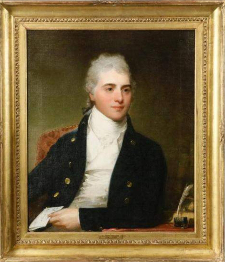 The top lot of the sale, this unsigned Gilbert Stuart portrait earned $76,050. The painting had belonged, at one time, to Robert A. Franks, Andrew Carnegie’s long-time personal secretary.