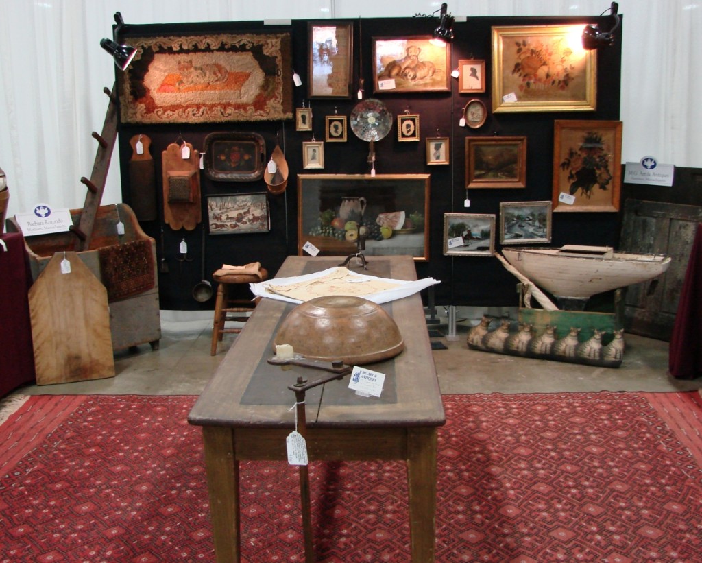 MG Art and Antiques, Merrimac, Mass., shared a booth with Barbara Rotondo from Metheun, Mass.