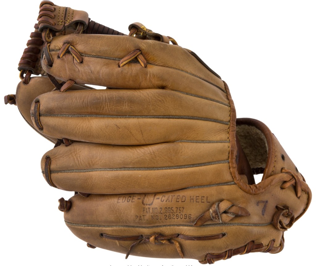 Mickey Mantle’s game-used material also registered multiple six-figure results, with his 1965 game-used fielder’s glove bringing $144,000.