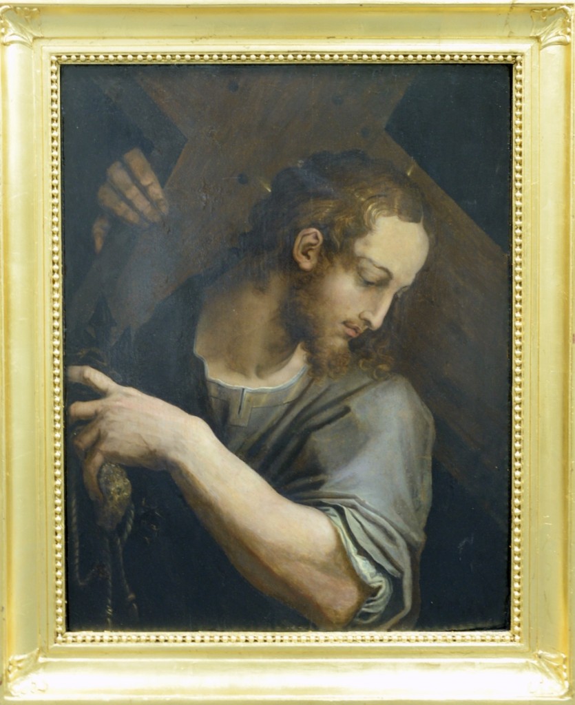 The biggest surprise of the sale was this painting of Christ carrying the cross; it sold for $174,000 against an estimate of $2/4,000 to an international phone bidder.