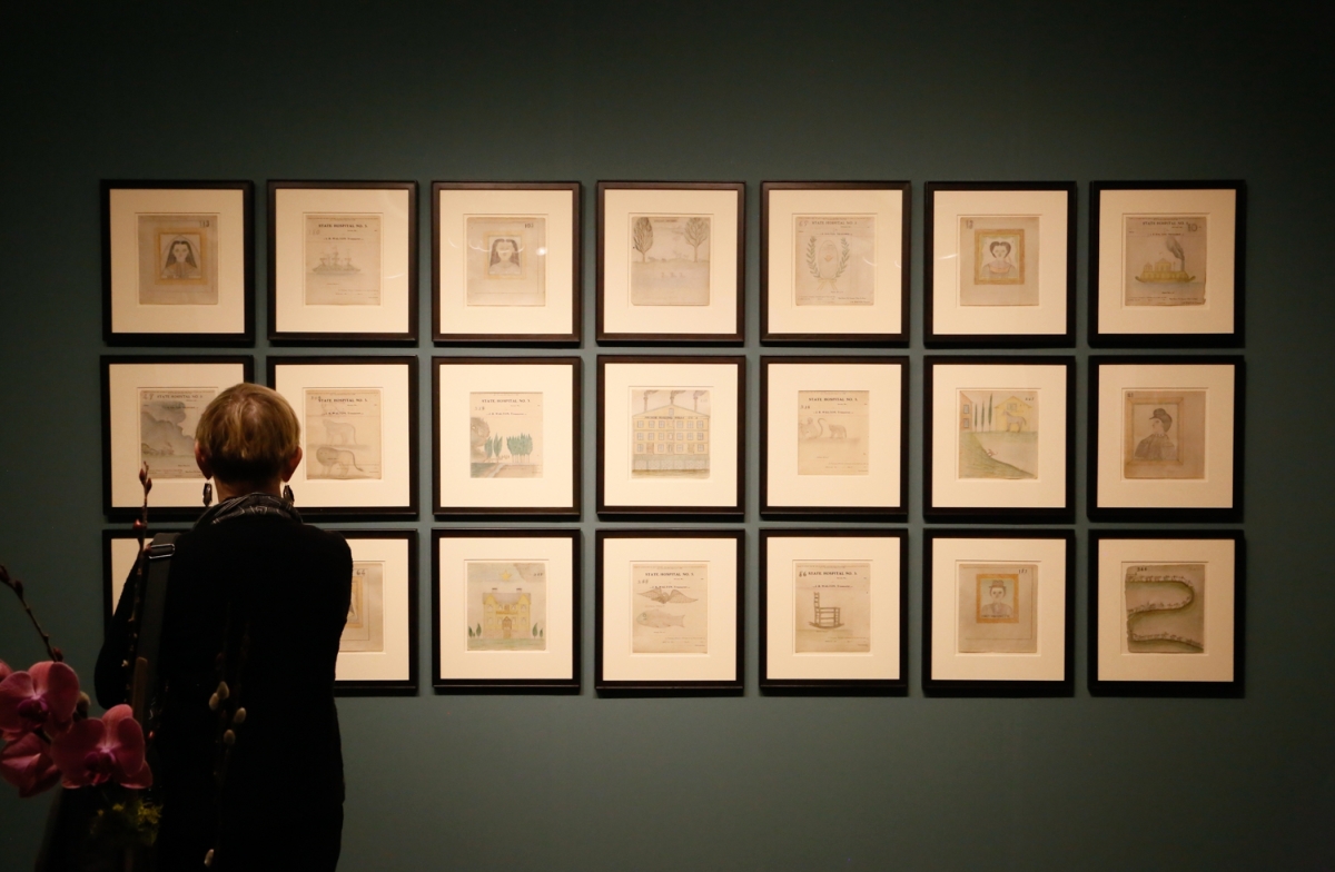 A selection of 21 works from Edward Deeds was on display at Hirschl & Adler, New York City. Deeds’ work was discovered by a young boy in 1970, when by chance he found a book of drawings in a pile of garbage on a street corner. The boy held onto the work for 36 years, when he brought them to a bookseller who listed them for sale online in 2006, reaching the Outsider art community.