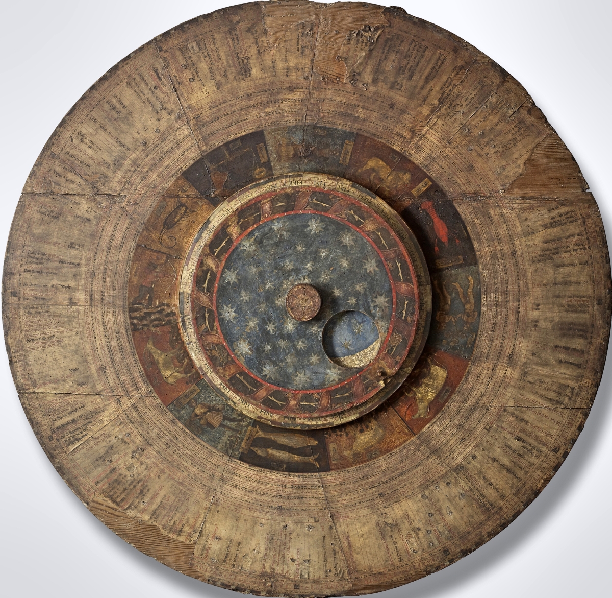 San Zeno Astrolabe, Italy, Verona, circa 1455, illuminated for the Abbey of San Zeno by an anonymous Lombard artist, private collection of Richard Cloward. Image courtesy of Map & Atlas Museum of La Jolla, Michael Stone, founder.
