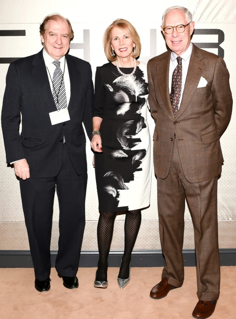 Kopelman, right, with Michael R. Lynch and Lucinda C. Ballard, co-chairs of the 2018 Winter Antiques Show.