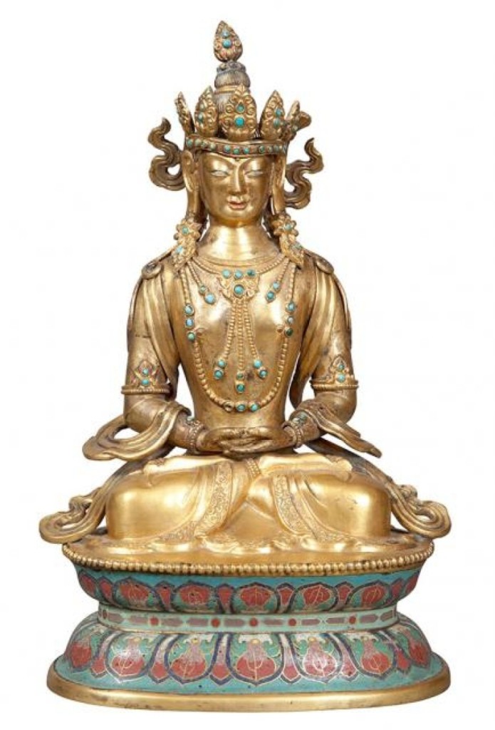 The Chinese gilt-bronze figure of Seated Tara was the top lot of the Levine collection at $187,500. —Doyle