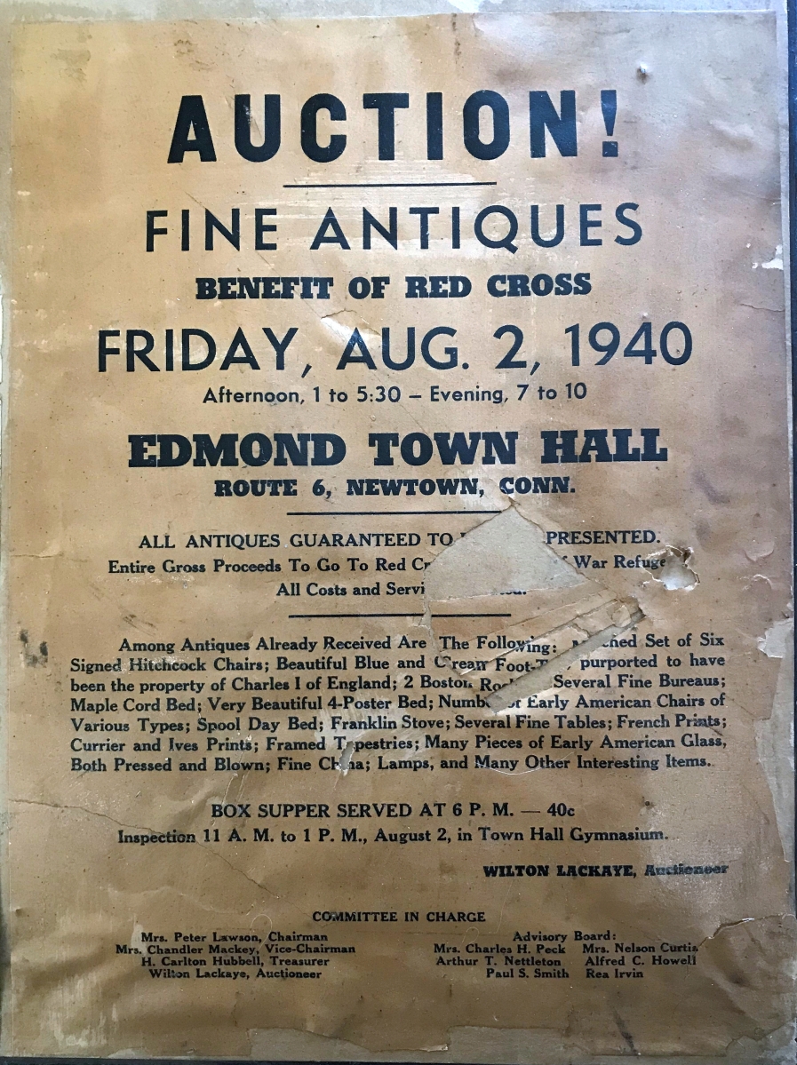 This advertising flyer, printed by The Bee Publishing Co., is pasted on the reserve of the original framed poster.