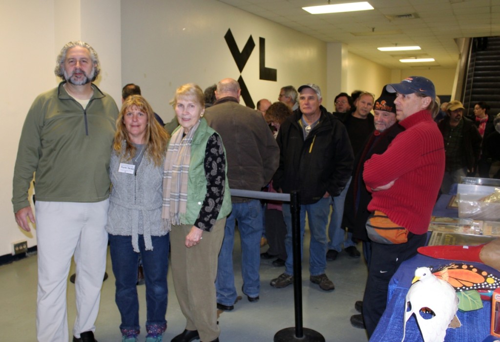 Gary Gipstein, his wife Karen and Arlene Shea of Hillcrest Promotions welcomed shoppers coming in from the cold as the show opened at 10 am.