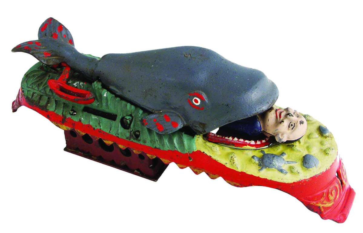 Still and mechanical banks were among Dan Morphy’s first loves. Morphy sold this Jonah Emerges mechanical bank from the Stephen and Marilyn Steckbeck collection for a record $414,000 in October 2007.