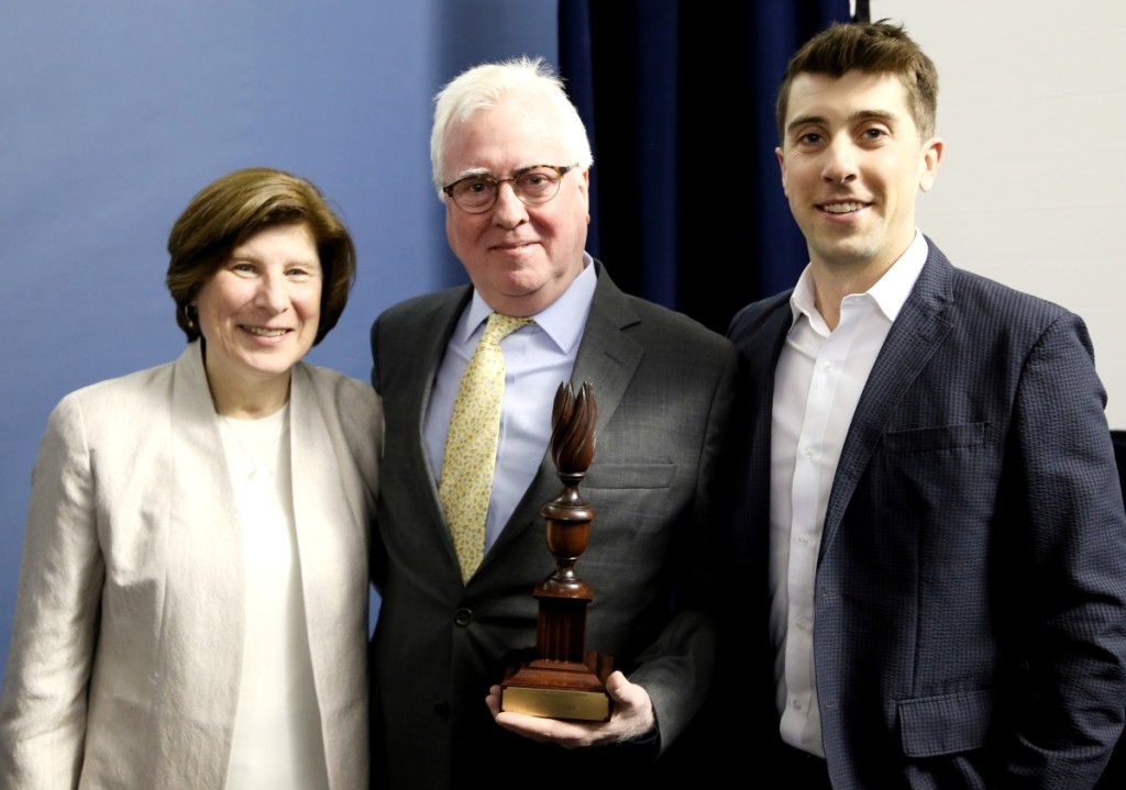 “I have a wonderful wife and family,” said Kenny, here with his wife, Mary Ellen, and son, Ian.