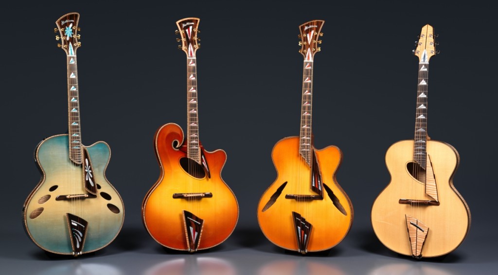 The “Four Seasons” quartet of archtop guitars, conceived as a complete musical ensemble of instruments.