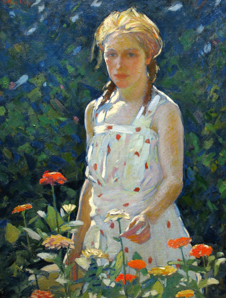 “Zinnias,” circa 1920. Oil on canvas. Mr and Mrs Richard Thune.  —Jeremy Fogg photo