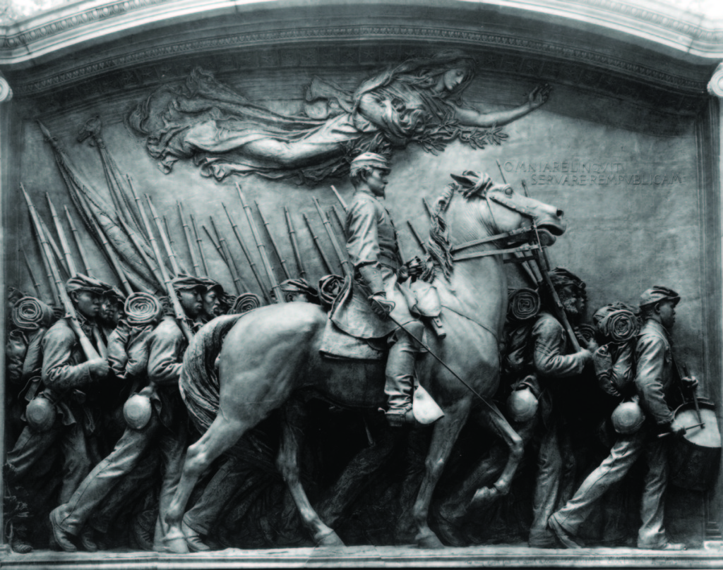 “Shaw Memorial” by Augustus Saint-Gaudens, photograph courtesy Saint-Gaudens National Historic Site, Cornish, N.H.