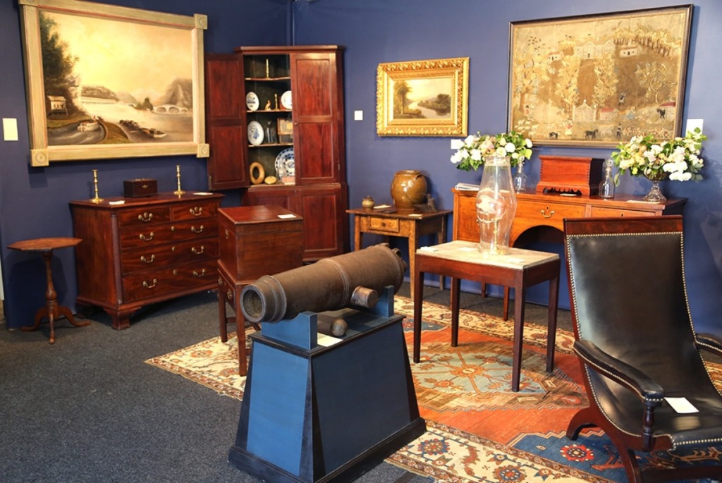 Thistlethwaite Americana’s booth at The Philadelphia Antiques and Art Show.