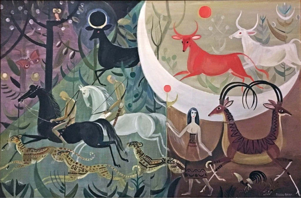 “Hunters of the Moon,” 1966, oil on canvas, 24 by 35 inches. Private collection.