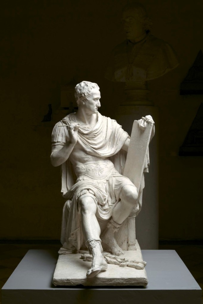 Bozzetto for “George Washington” by Antonio Canova, 1817, plaster, 31½ by 18-  by 25-9/16 inches. Gypsotheca e Museo Antonio Canova, Possagno Fondazione Canova onlus, Possagno. —Fabio Zonta photo