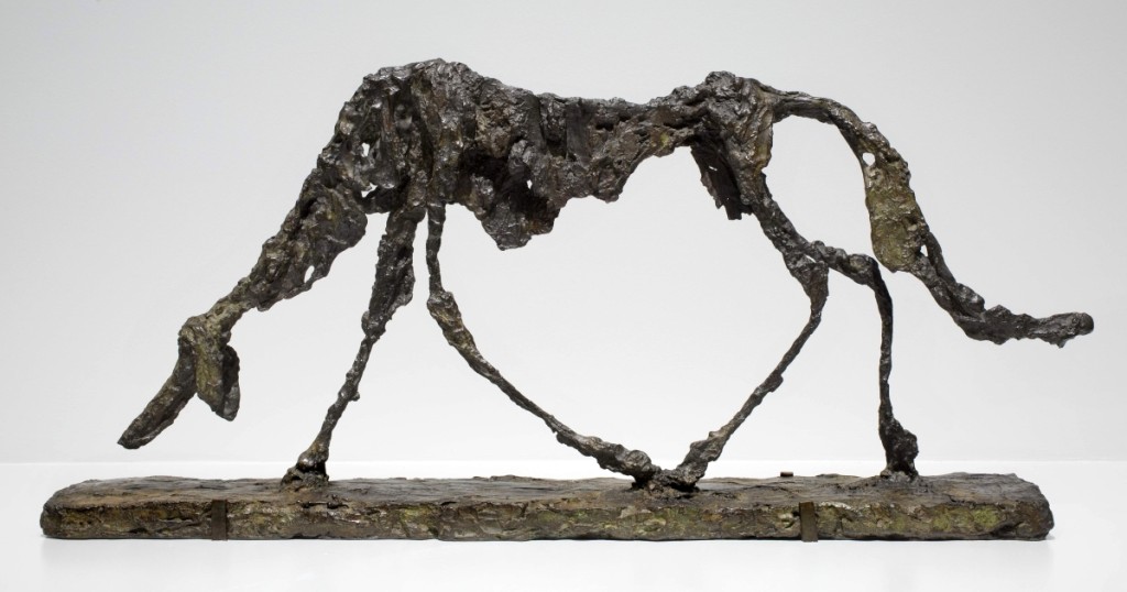 “The Dog (Le chien),” 1951, bronze, 17¼ by 38 by 6 inches. Hirshhorn Museum and Sculpture Garden, Smithsonian Institution, Washington, DC, Gift of Joseph H. Hirshhorn, 1966. Photo: Cathy Carver, courtesy Hirshhorn Museum.