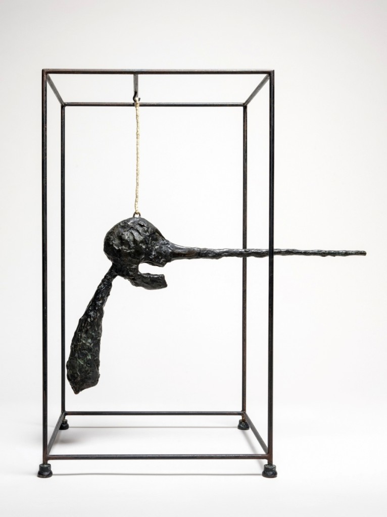 “The Nose (Le nez),” 1949 (cast 1964), bronze, wire, rope and steel, 31-4/5 by 28 by 15½ inches. Solomon R. Guggenheim Museum, New York 66.1807. Photo: Kristopher McKay © The Solomon R. Guggenheim Foundation.