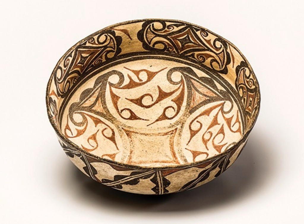 Zuni dough bowl, circa 1880, 15-inch diameter, attributed to We’wha (1849–1896).