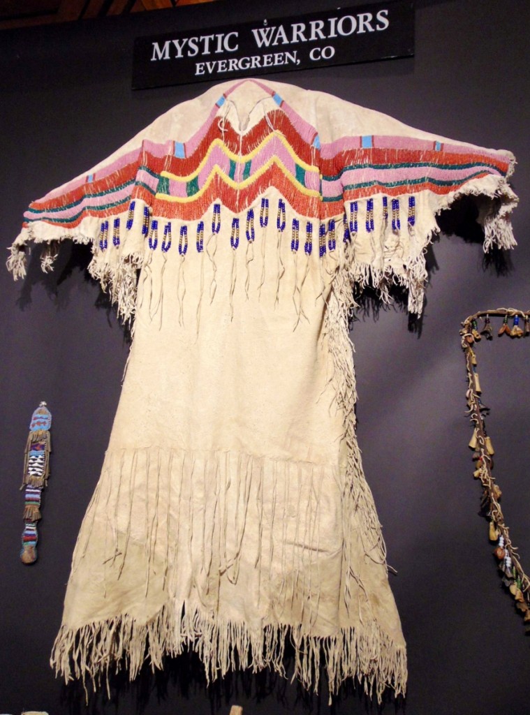 Nez Perce dress with beadwork yoke trim, 1870, $45,000. Mystic Warriors, Evergreen, Colo.