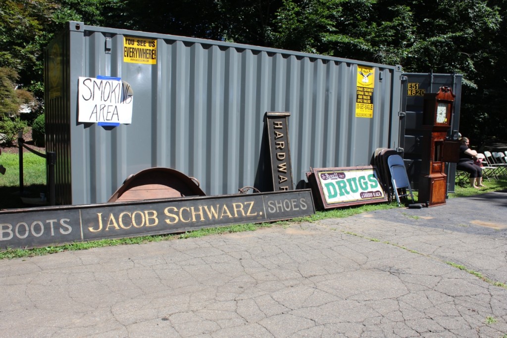 Trade signs, both old and newer, inspired interest from buyers. The long sign that read “Boots / Jacob Schwartz / Shoes” sold for $660, the “Hardware” sign closed at $630 and the Rexall drugs sign led the group at $1,320.